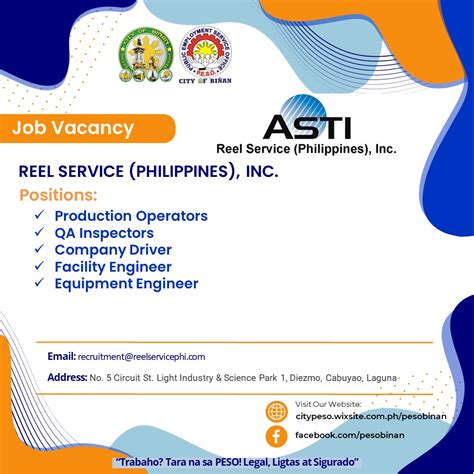 Binan Jobs in Philippines .